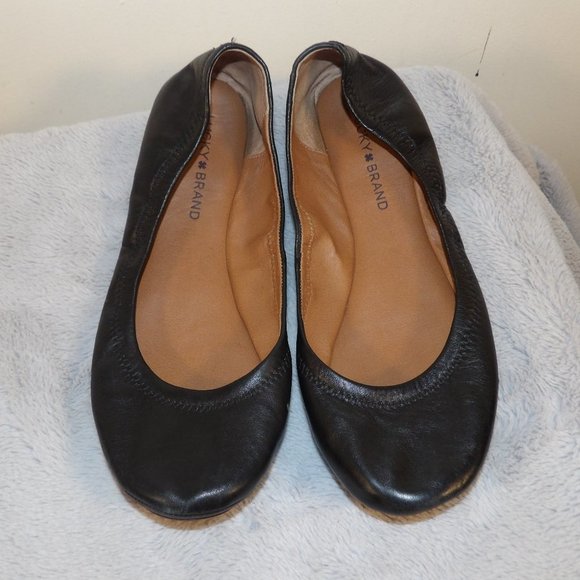 Lucky Brand Shoes - Lucky Brand Leather Black Ballet Flats Sz 10M